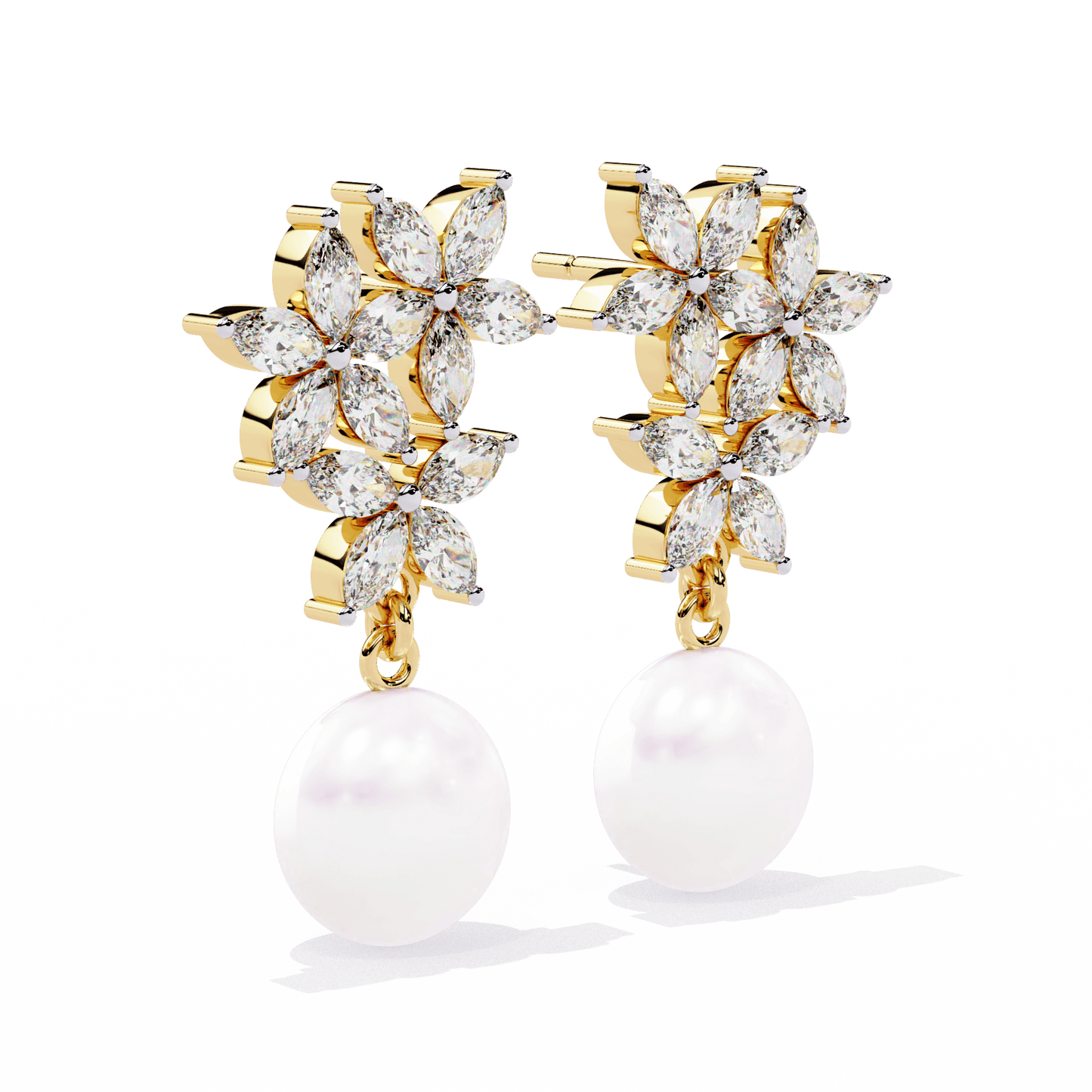 Marquise Pearl Drop Earrings