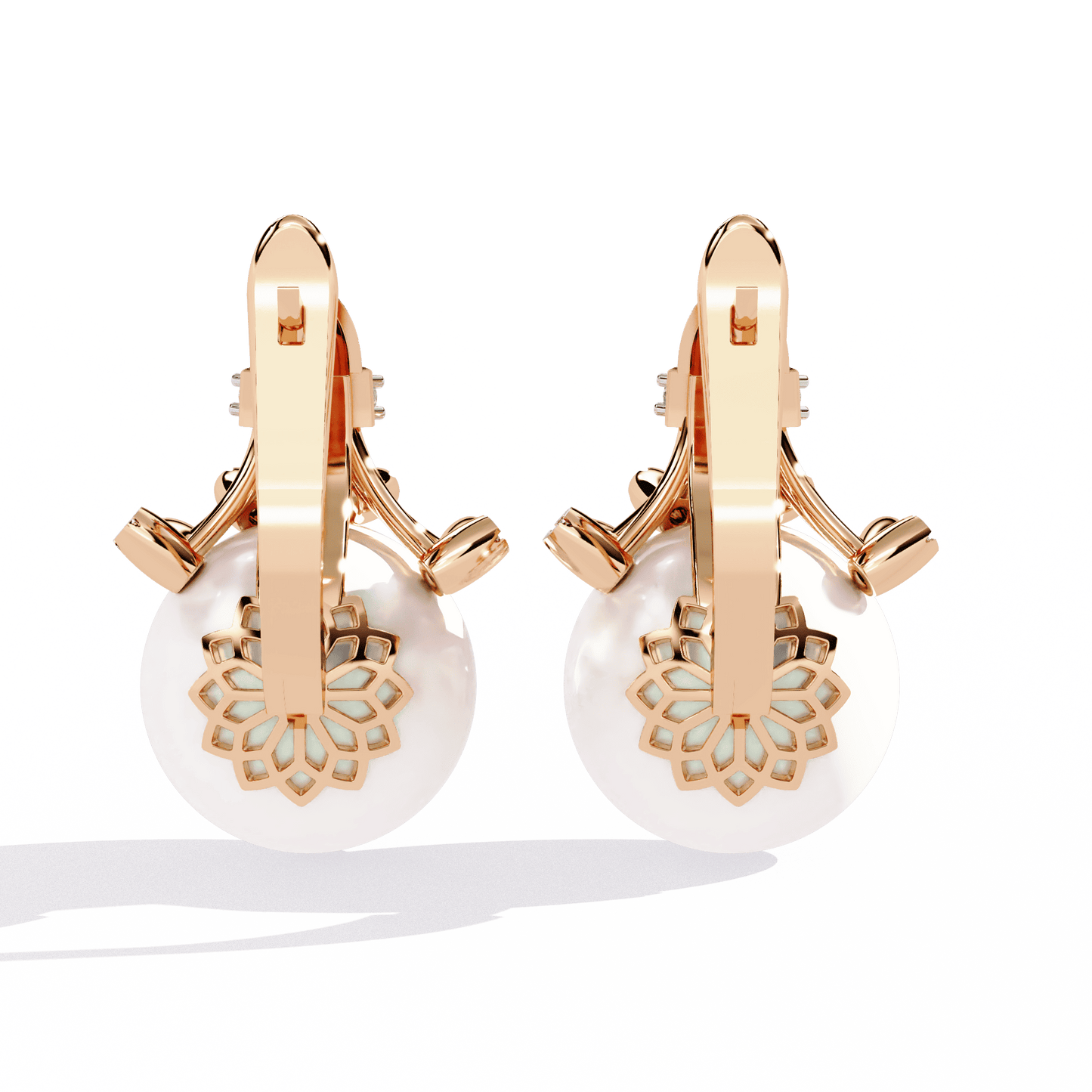 Pristine Pearl Diamond Earrings