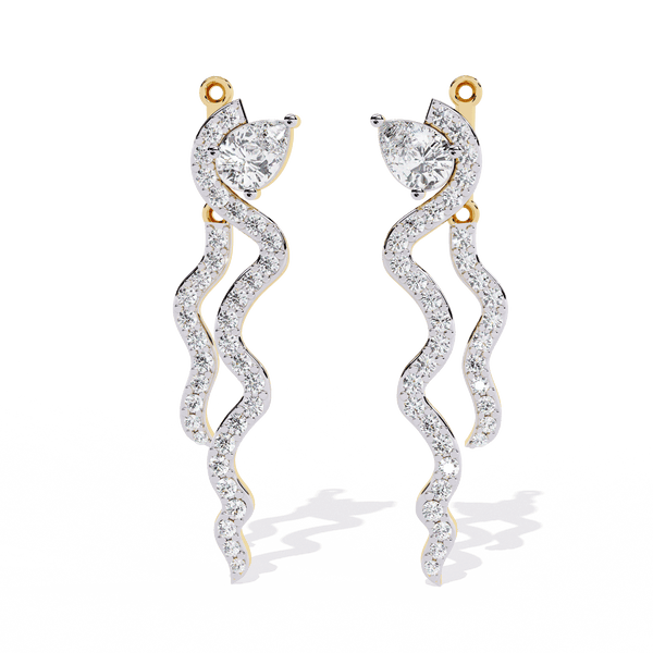 Serpentine Pear Round Earrings
