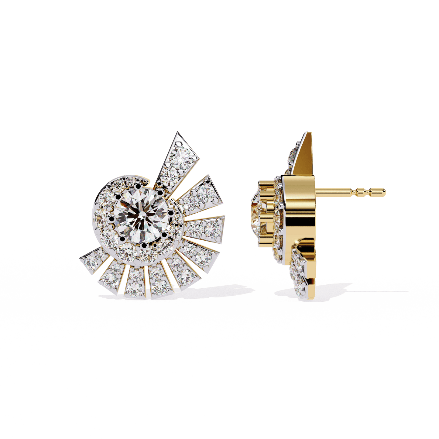 Oyester Round Earrings
