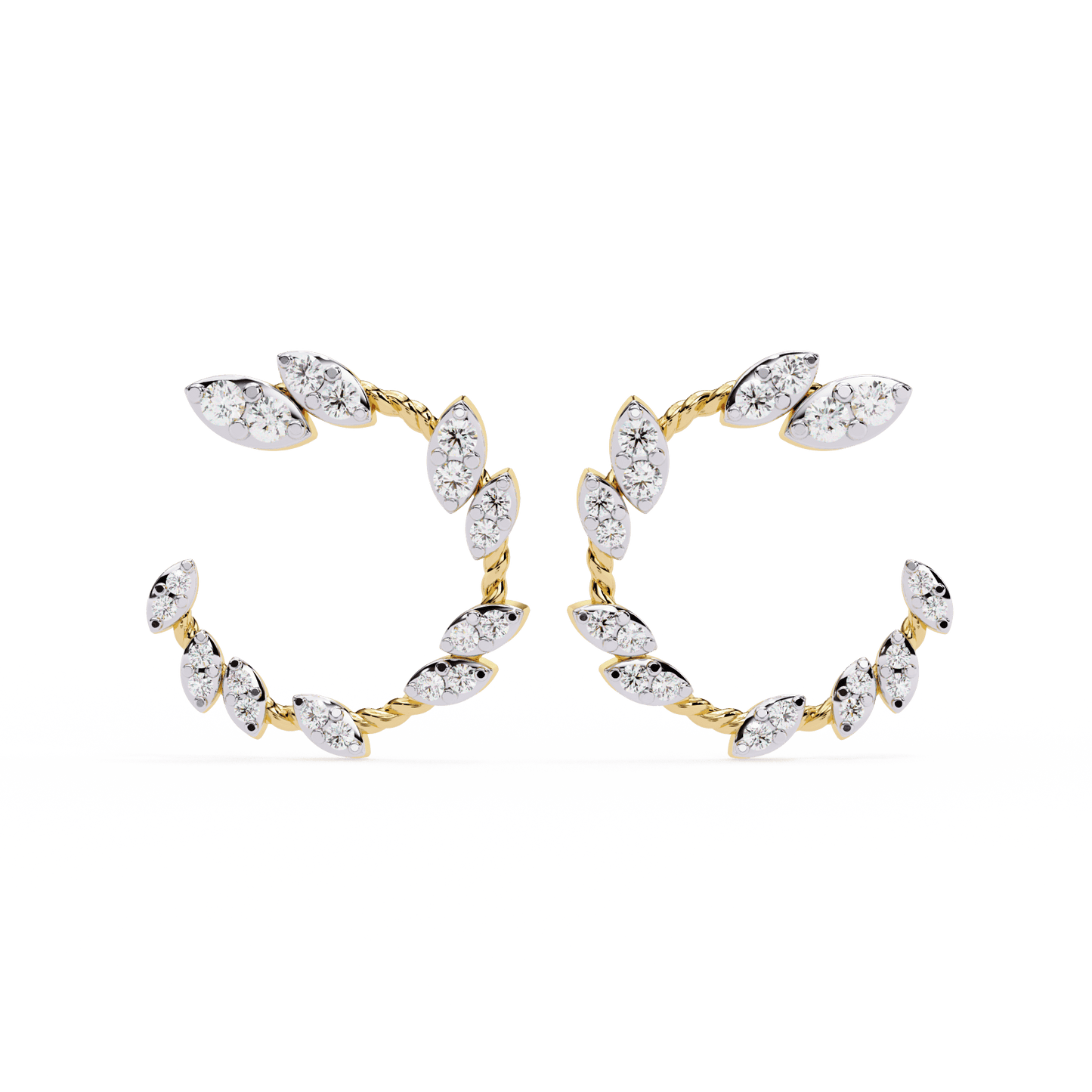 Semi Loop Simmer Diamond Earrings