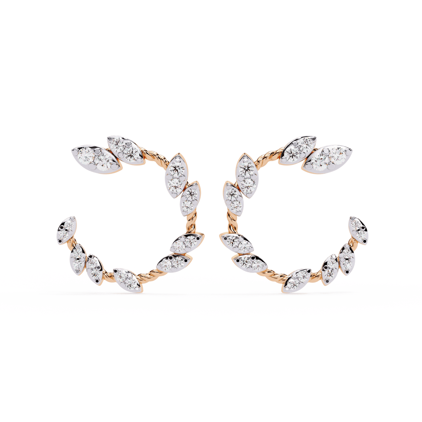 Semi Loop Simmer Diamond Earrings