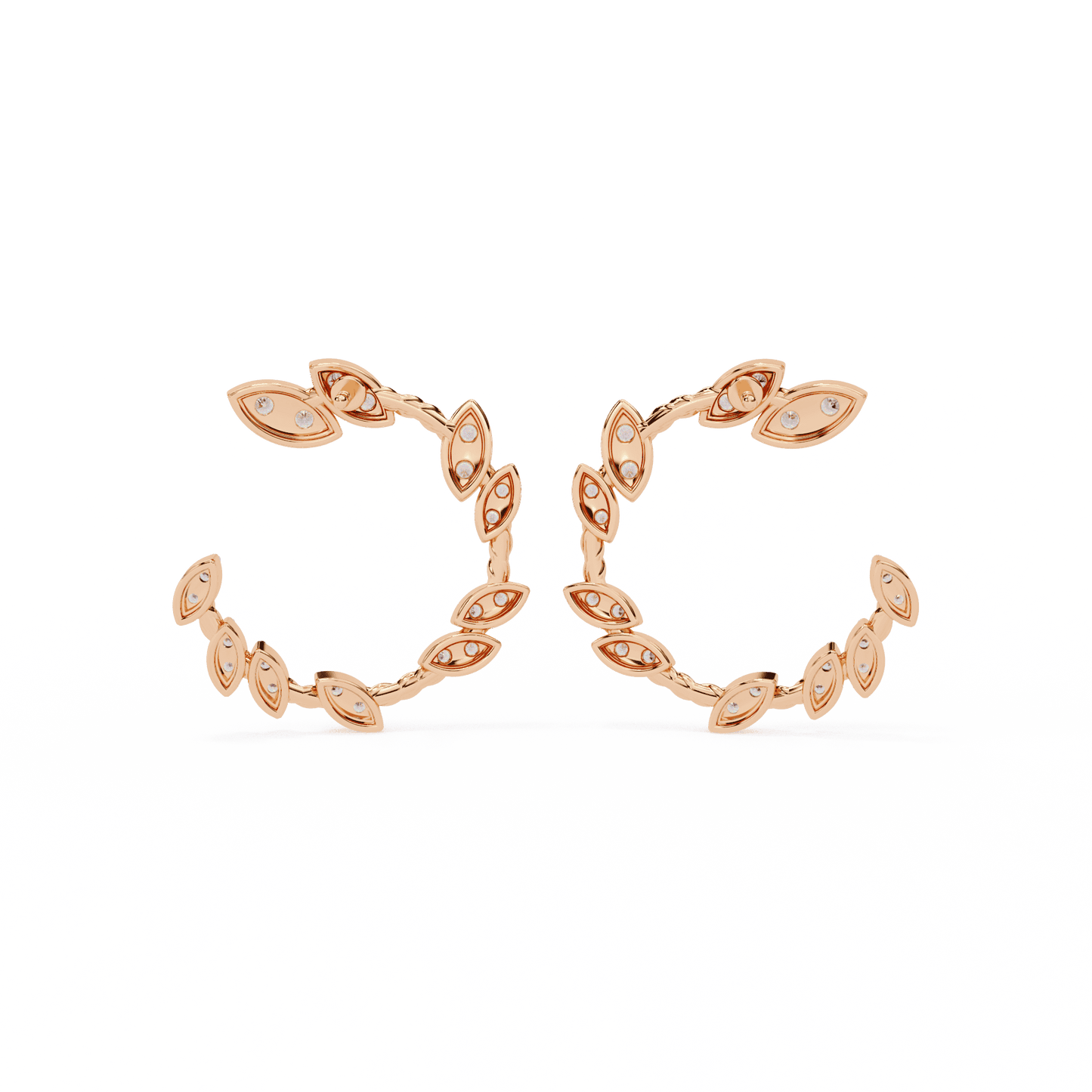 Semi Loop Simmer Diamond Earrings