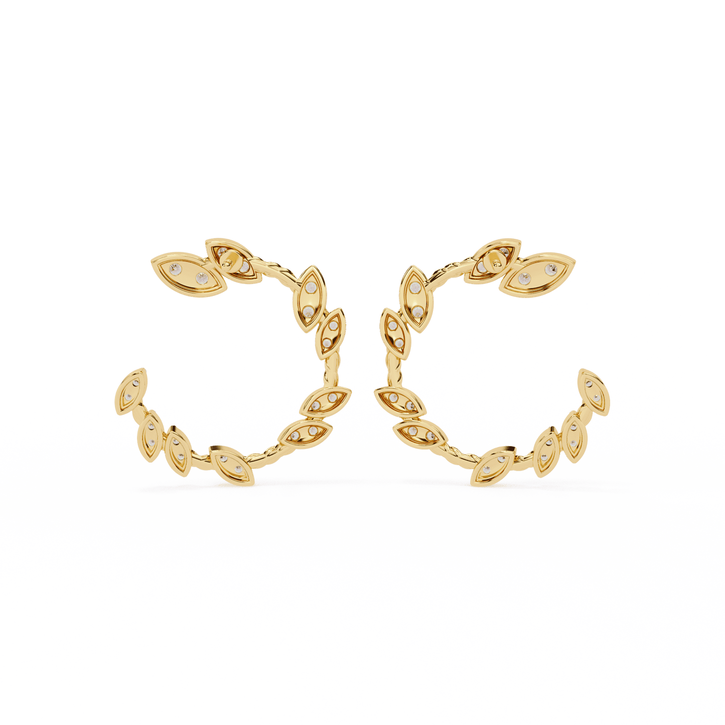 Semi Loop Simmer Diamond Earrings