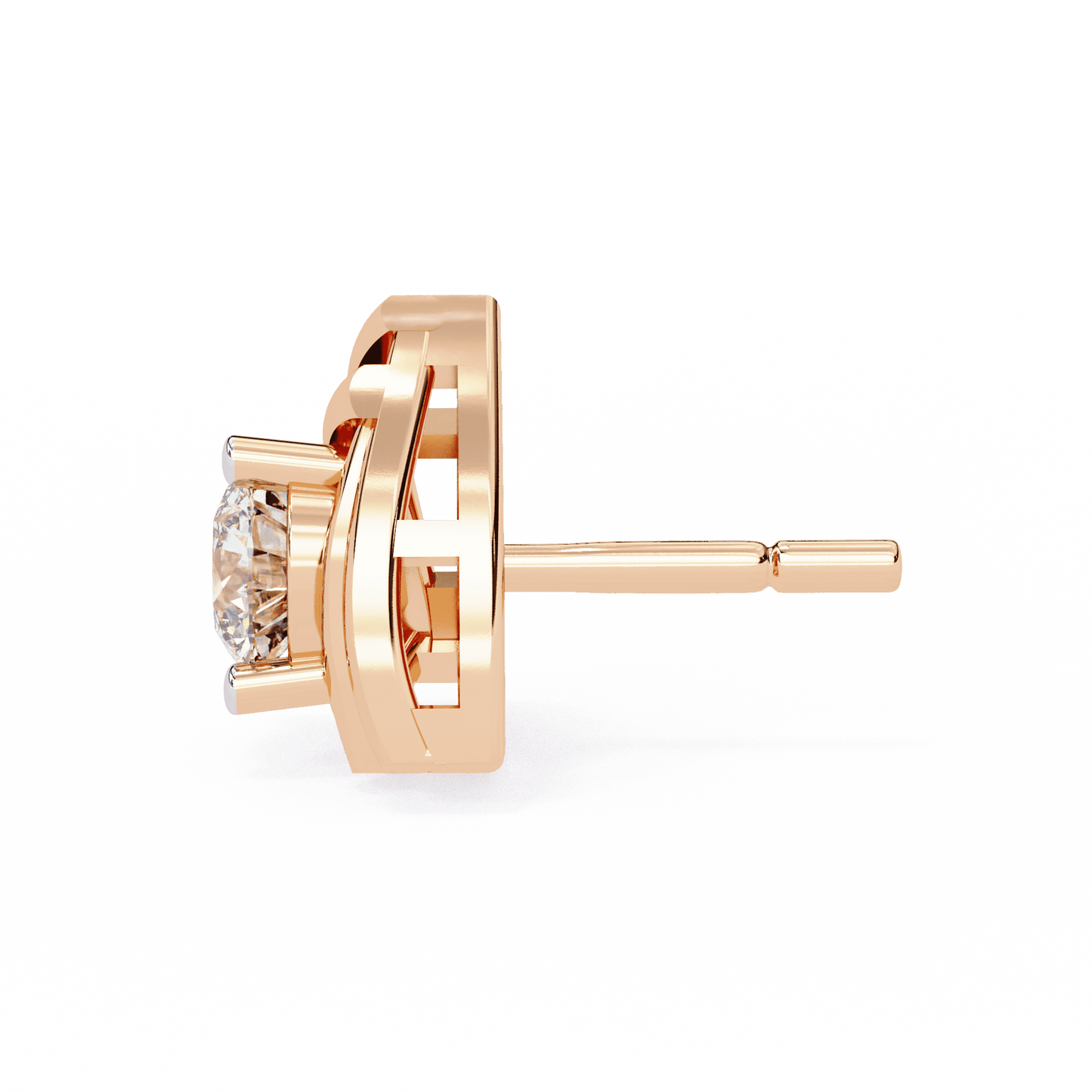 Triangular Shaped Gold and Solitaire Studs