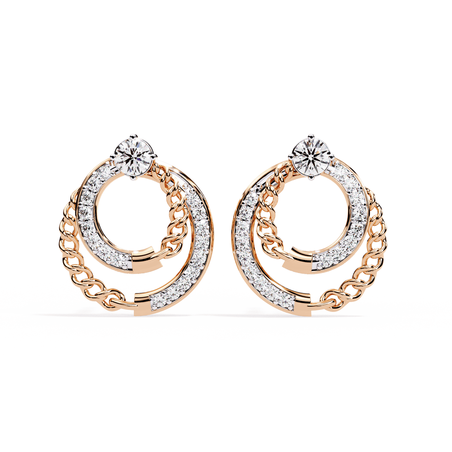 Double Loops Dangler Earrings