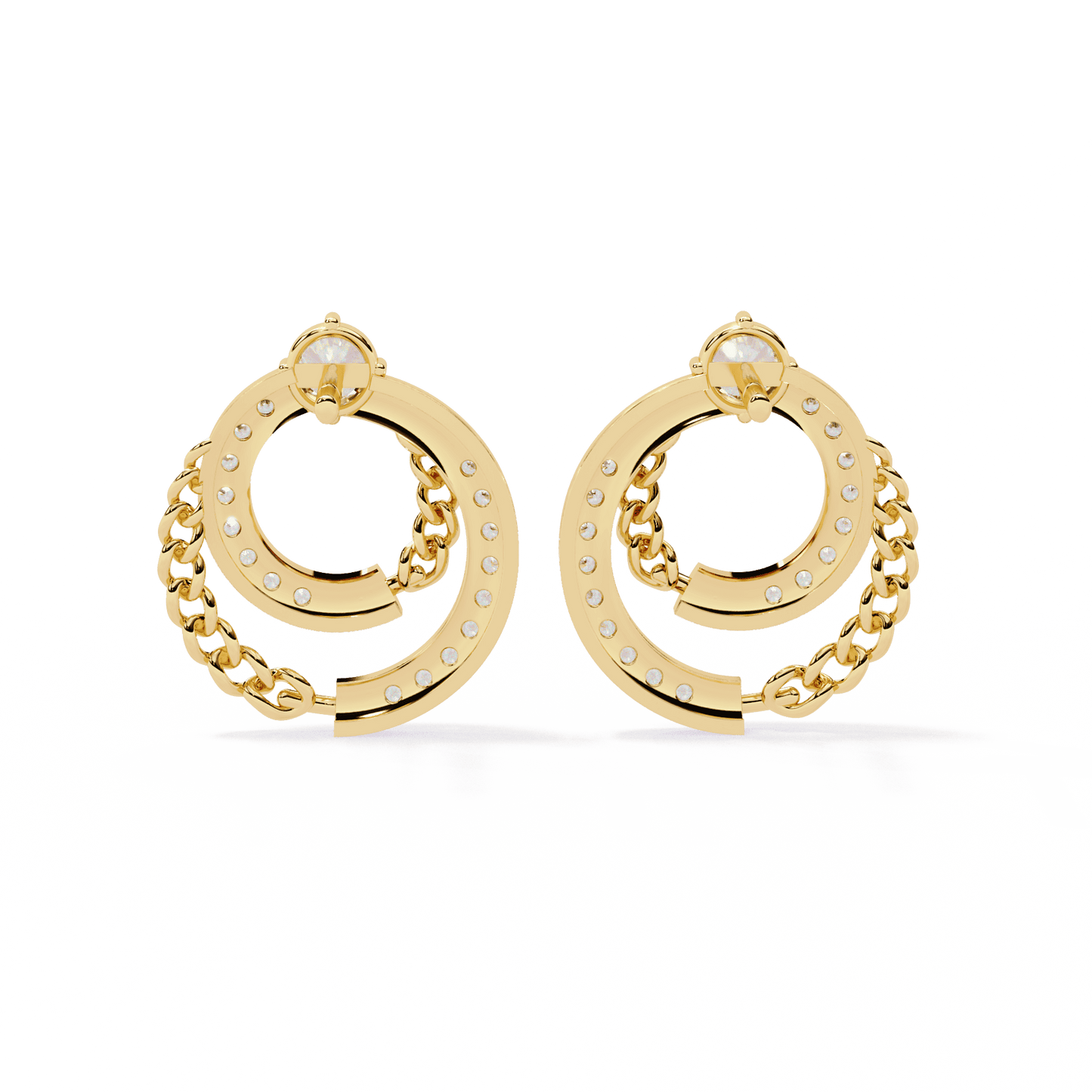Double Loops Dangler Earrings