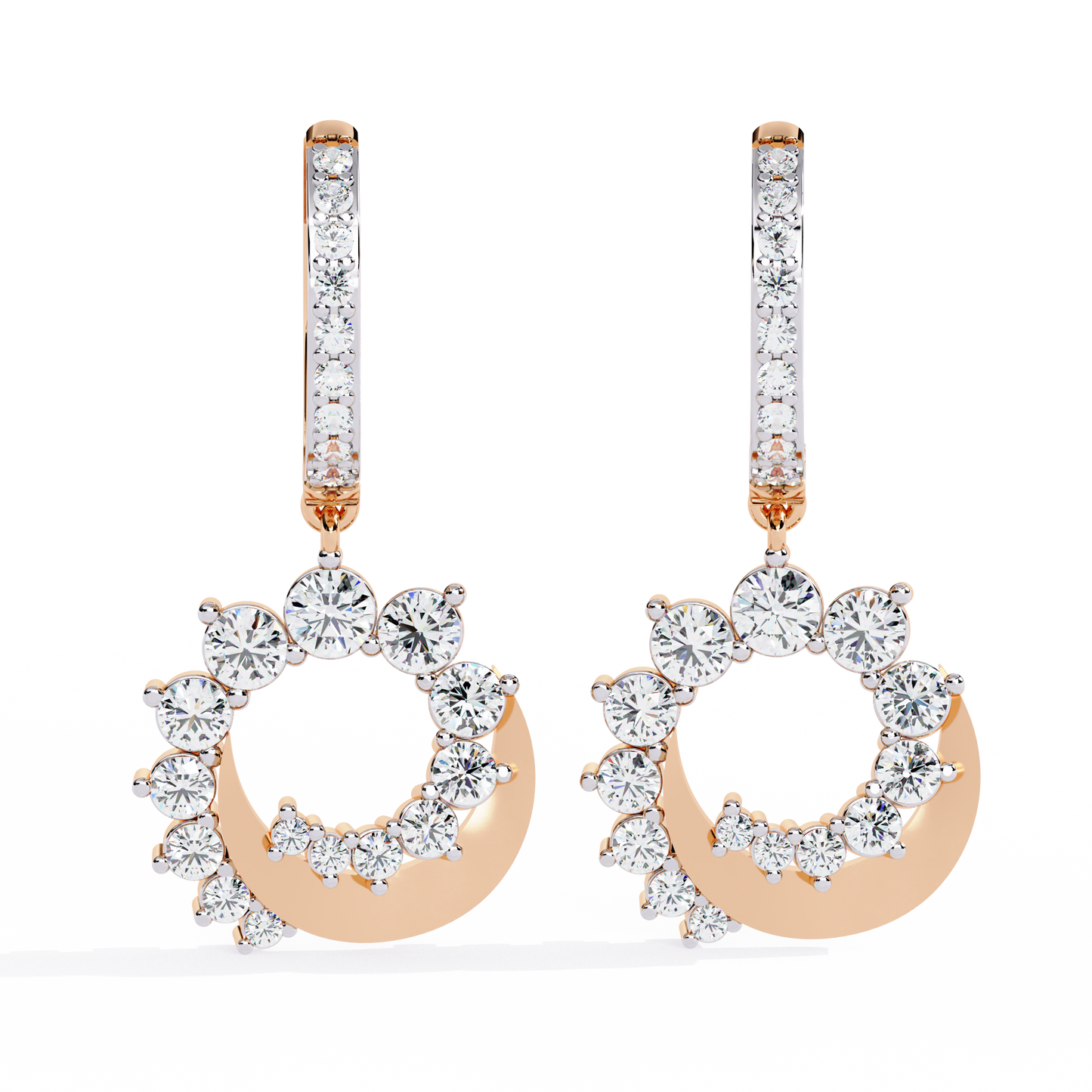 Crescent Moon Dangler Earrings