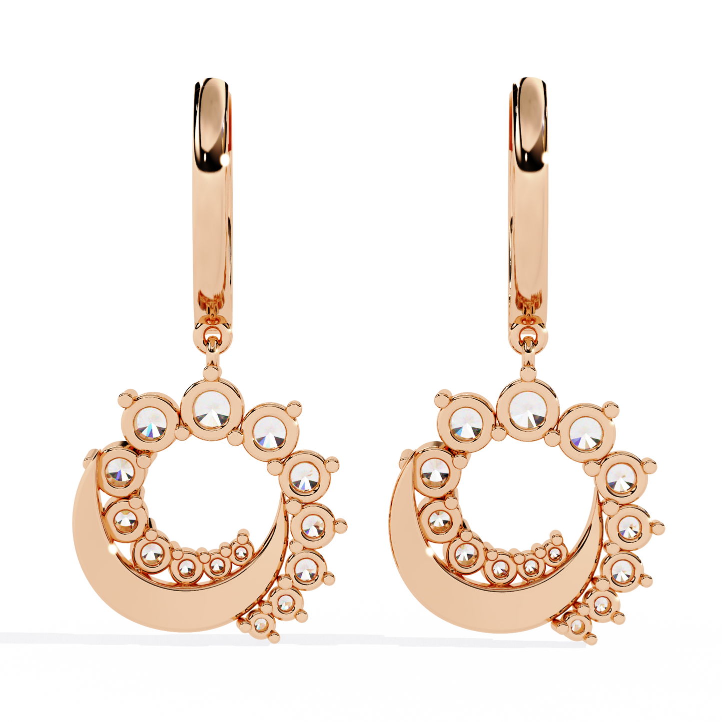 Crescent Moon Dangler Earrings
