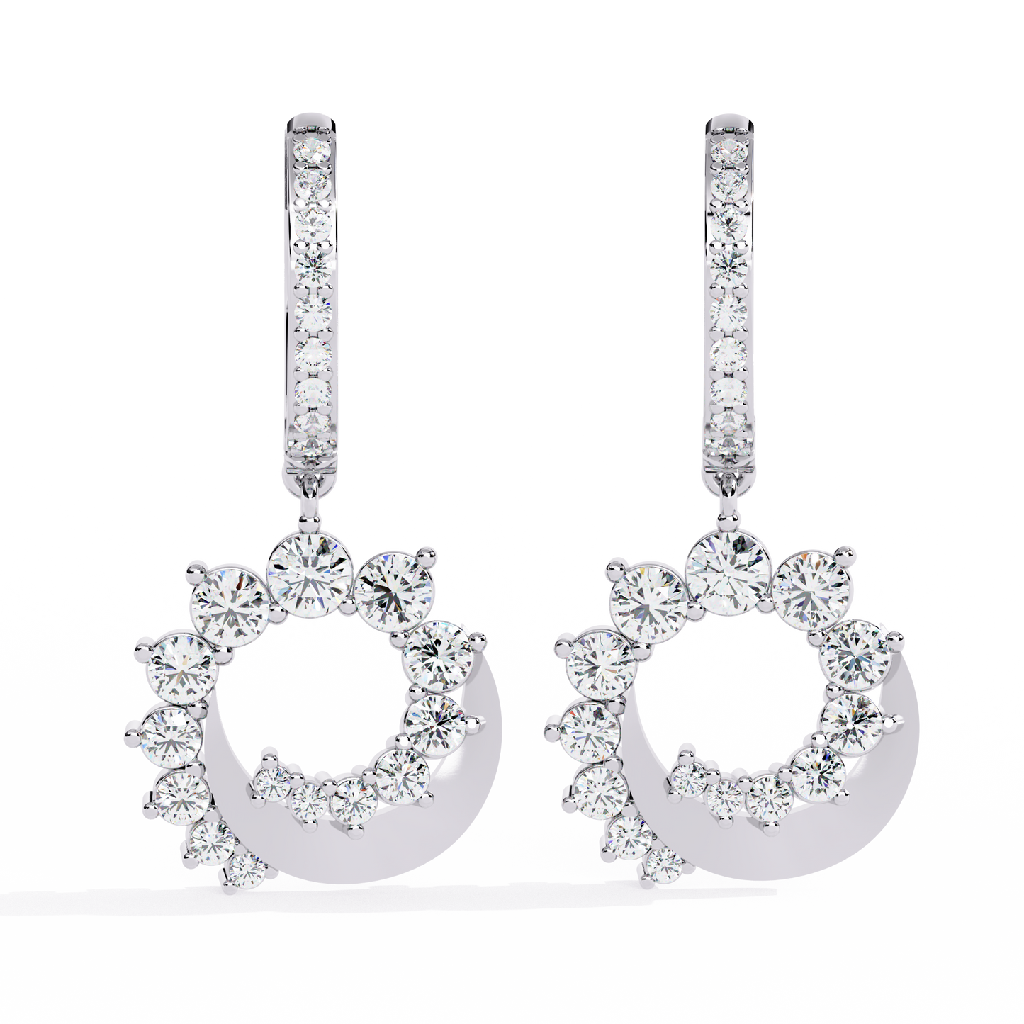 Crescent Moon Dangler Earrings