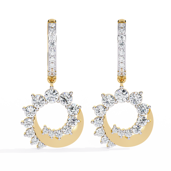 Crescent Moon Dangler Earrings
