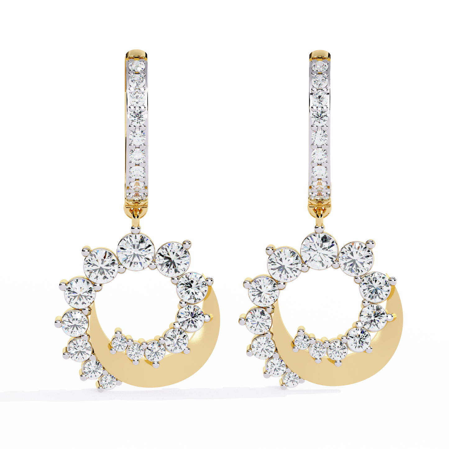 Crescent Moon Dangler Earrings
