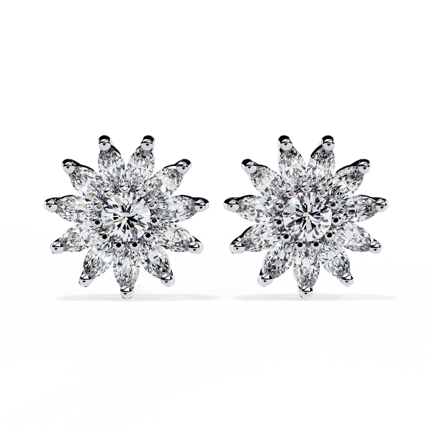 Sun Rays Marquise Earrings