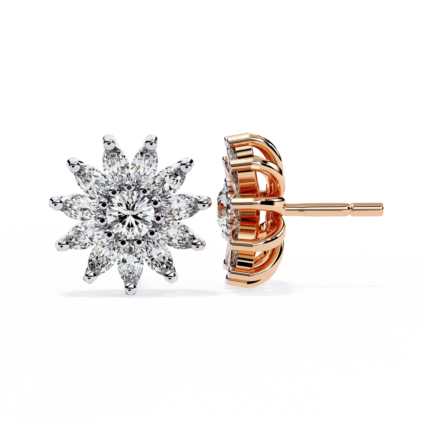 Sun Rays Marquise Earrings