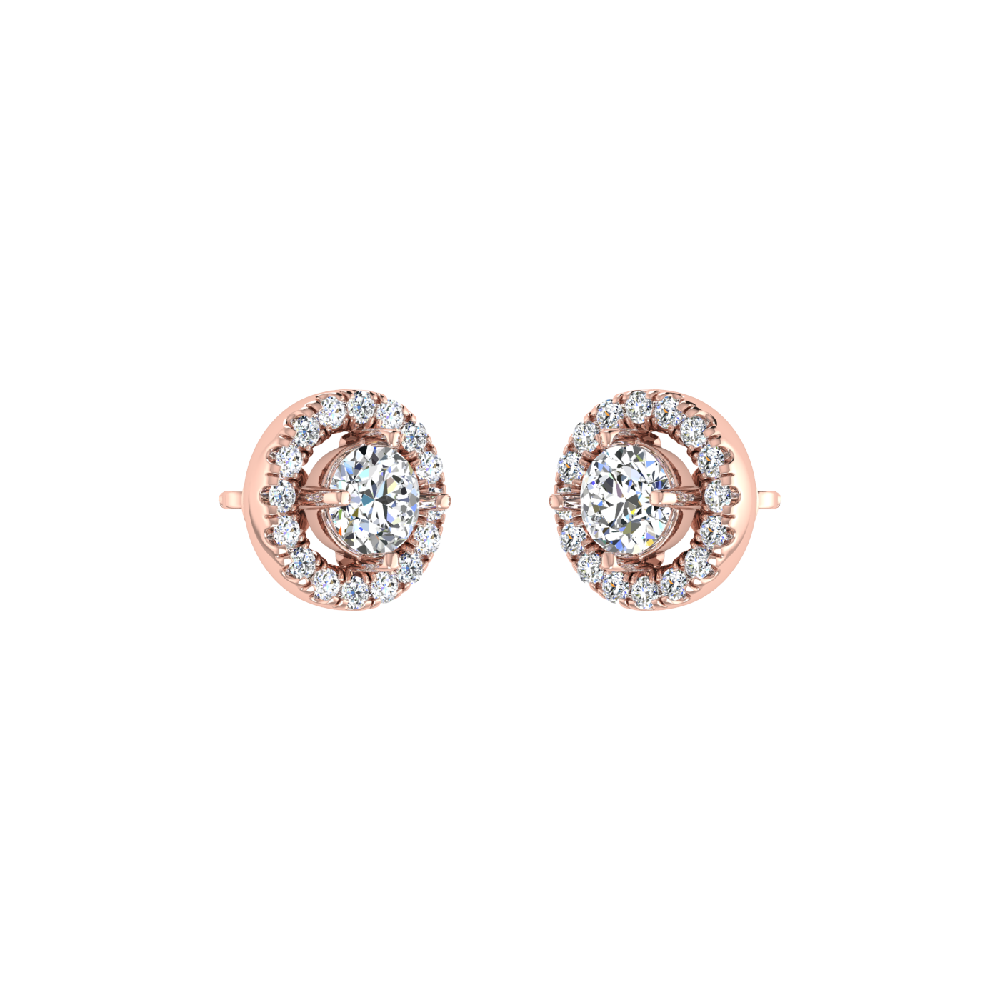 Light Weight Daily Wear Diamond Halo Pendant Set