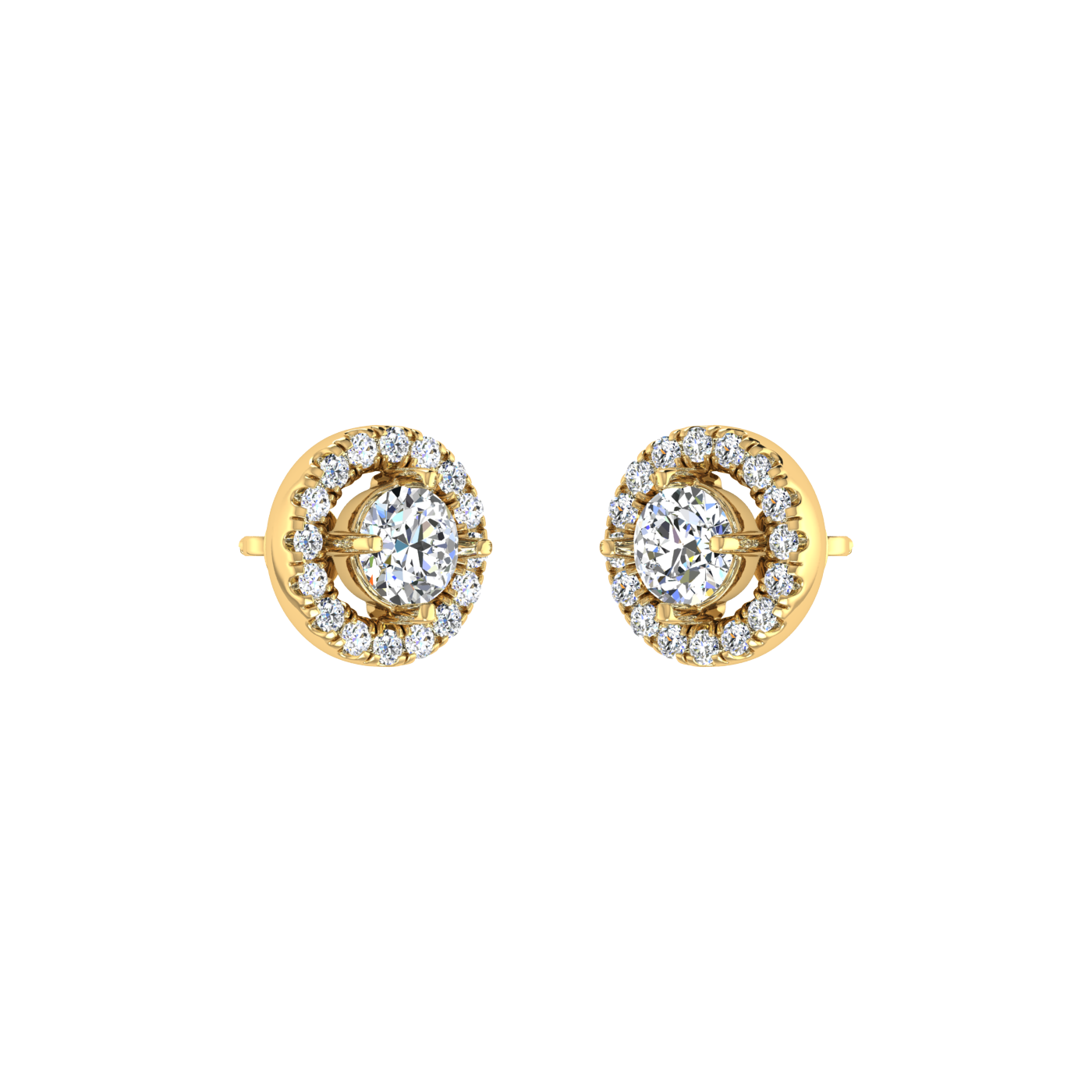 Light Weight Daily Wear Diamond Halo Pendant Set