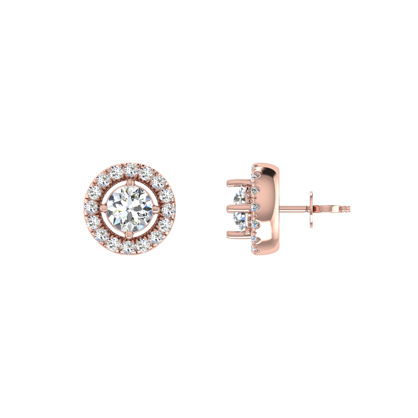 Light Weight Daily Wear Diamond Halo Pendant Set