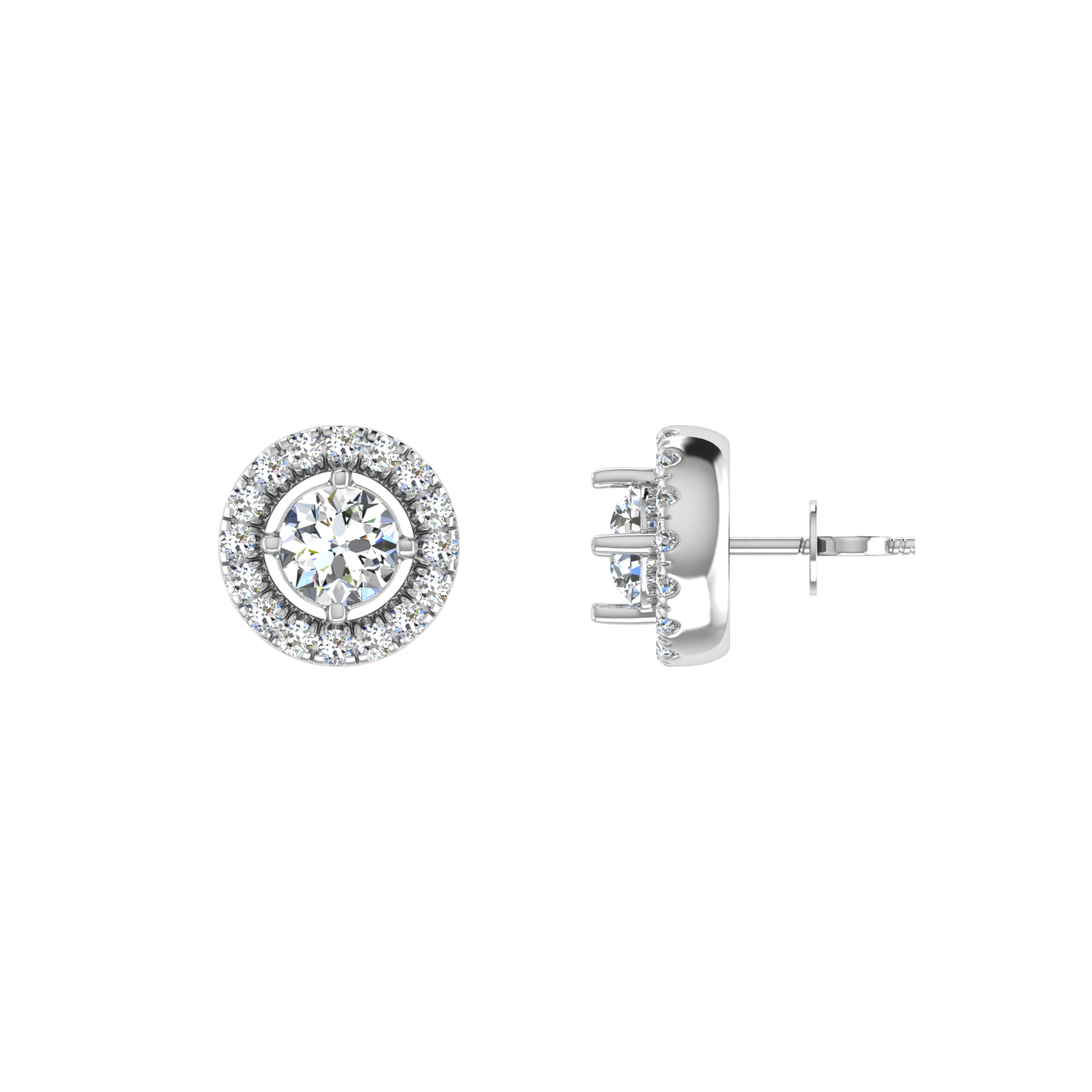 Light Weight Daily Wear Diamond Halo Pendant Set