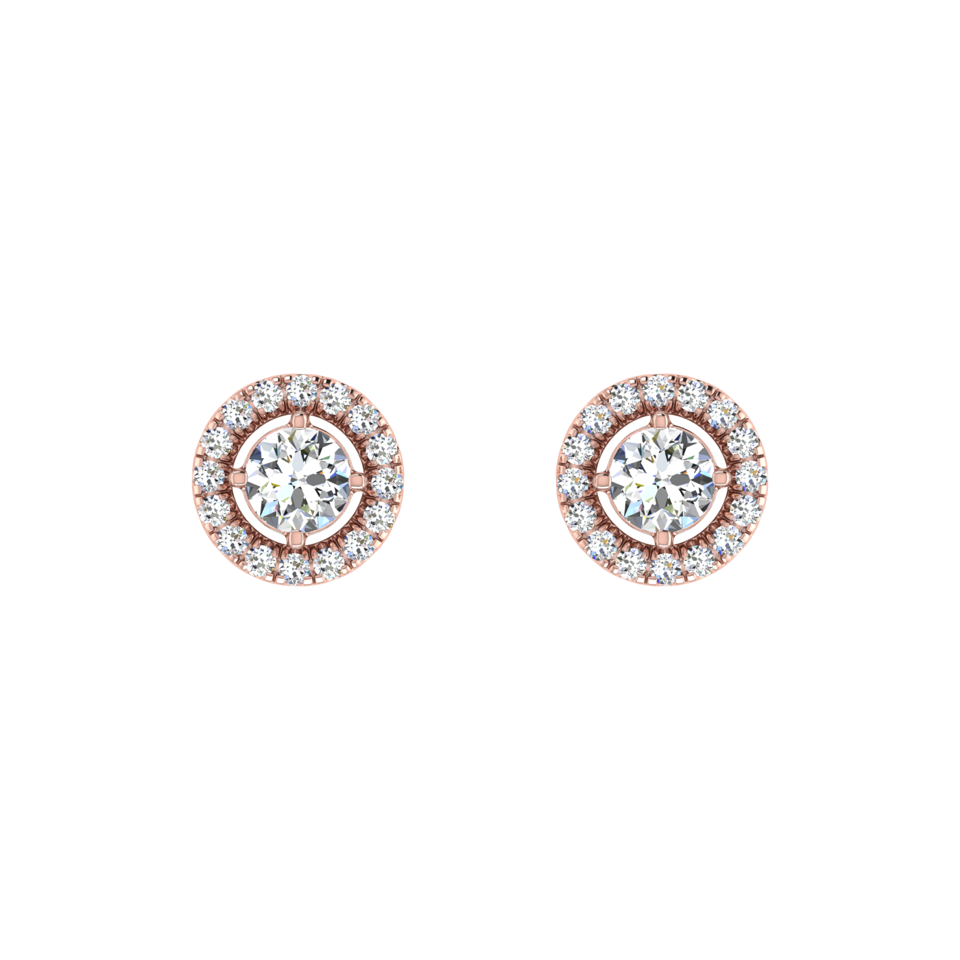 Light Weight Daily Wear Diamond Halo Pendant Set