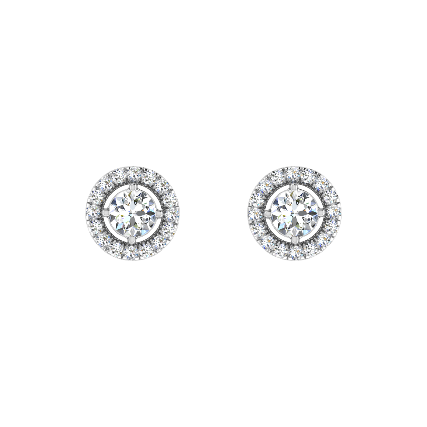 Light Weight Daily Wear Diamond Halo Pendant Set