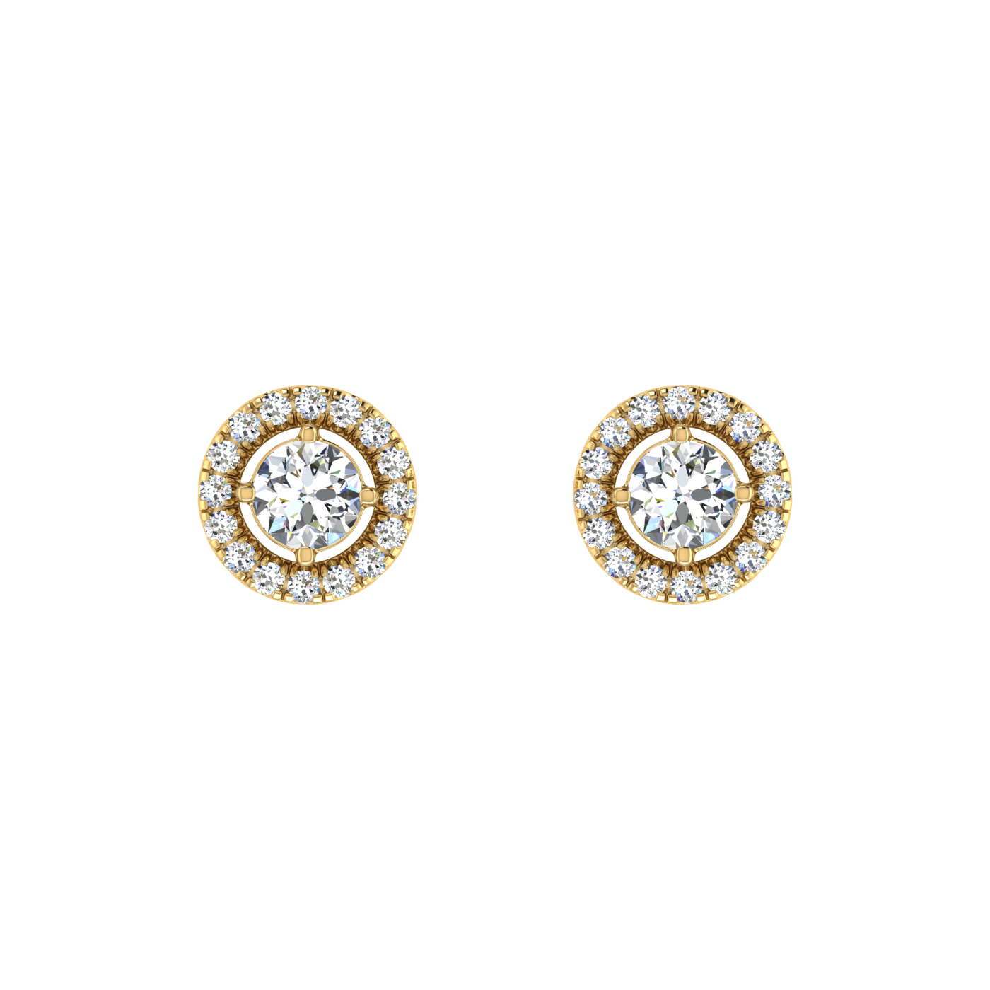 Light Weight Daily Wear Diamond Halo Pendant Set