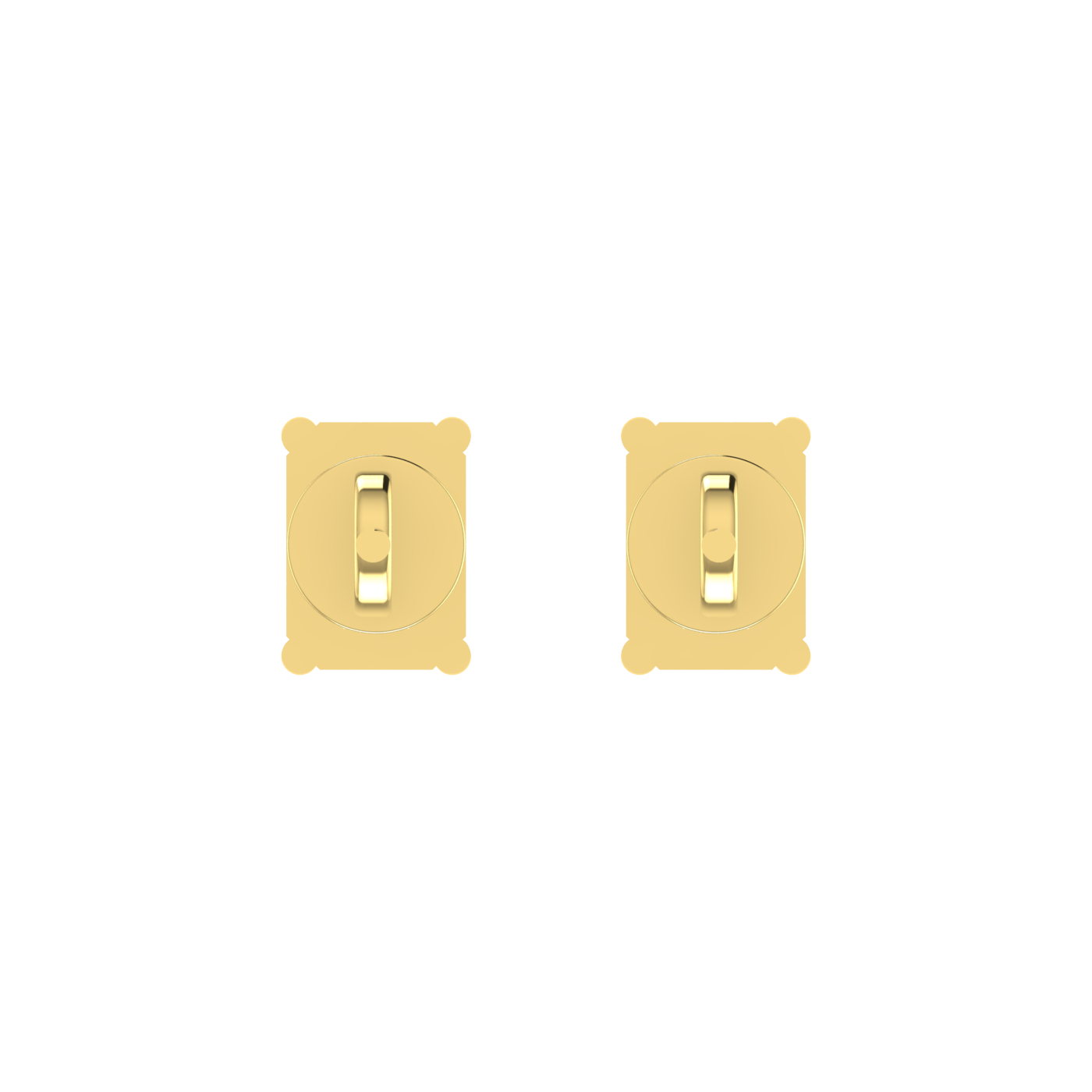 Plush Beauty 1 Carat Each Emerald Cut Solitaire Earring