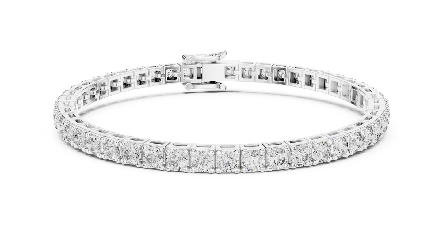 11 Pointer Classic Round Diamond Tennis Bracelet