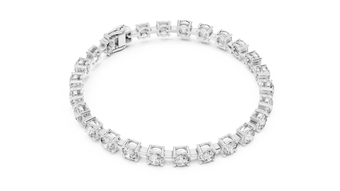 Heirloom Legacy 50 Pointers Round Cut Solitaire Bangle