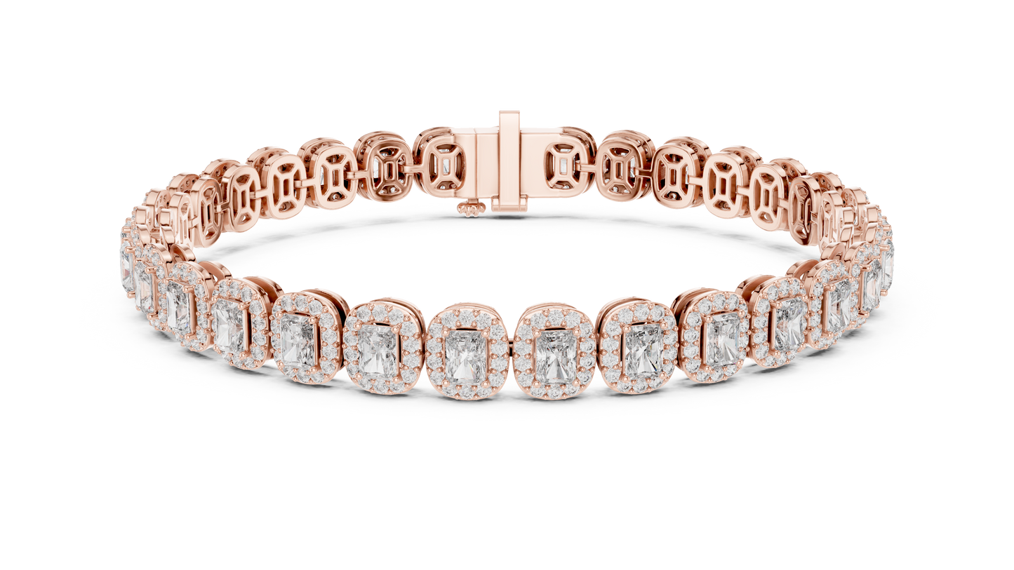 Stunning 15 Pointer Radiant Cut Tennis Bracelet
