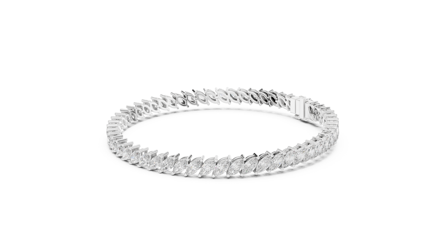 15 Pointer Marquise March Tennis Bracelet