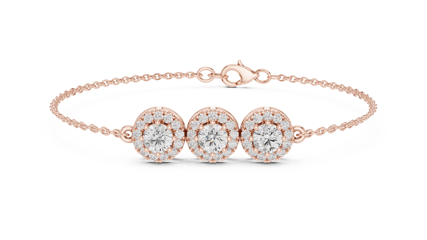 3 Stories Daily Wear Solitaire Bracelet