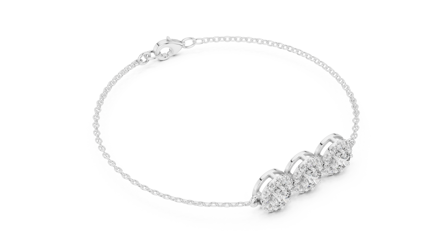 3 Stories Daily Wear Solitaire Bracelet