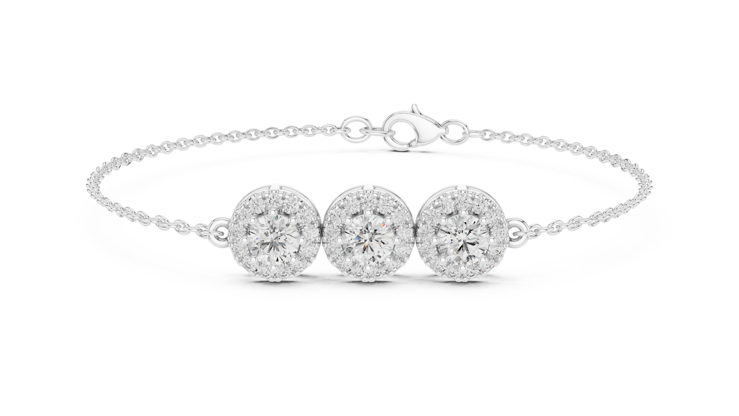 3 Stories Daily Wear Solitaire Bracelet