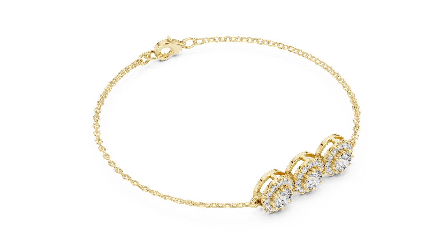 3 Stories Daily Wear Solitaire Bracelet