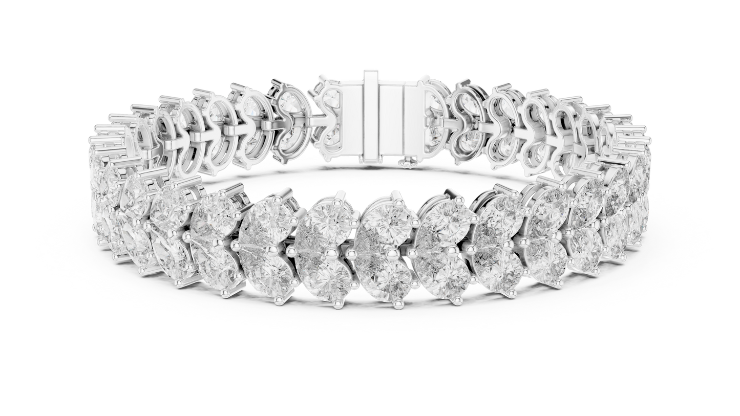 High Glam Shimmer Party Wear Diamond Bracelet