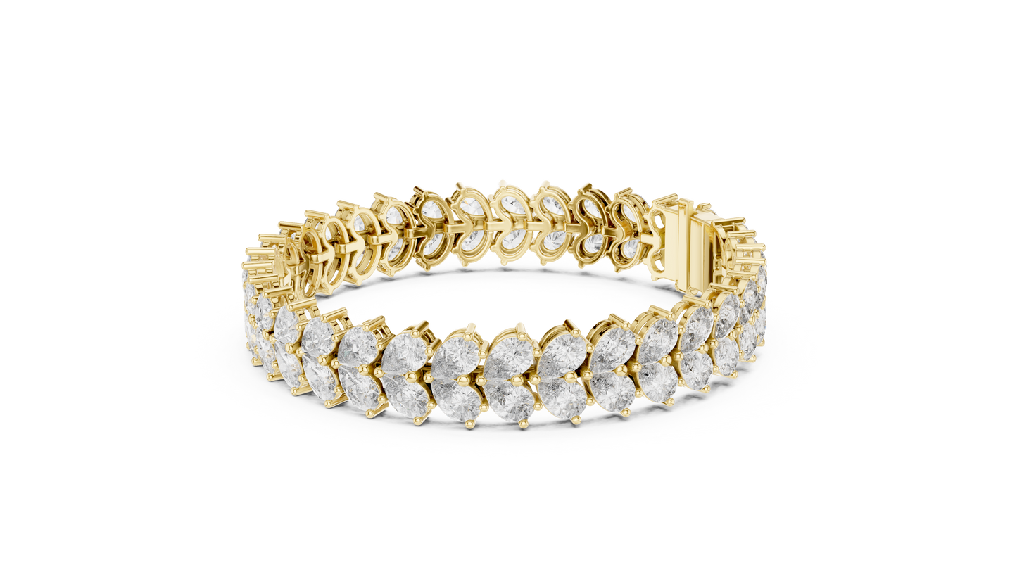 High Glam Shimmer Party Wear Diamond Bracelet