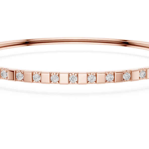 Subtle Gold and Diamond Bangle
