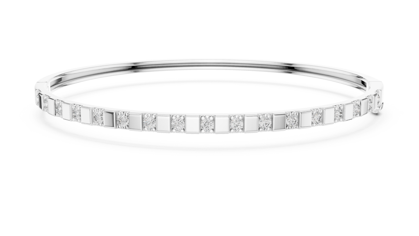 Subtle Gold and Diamond Bangle