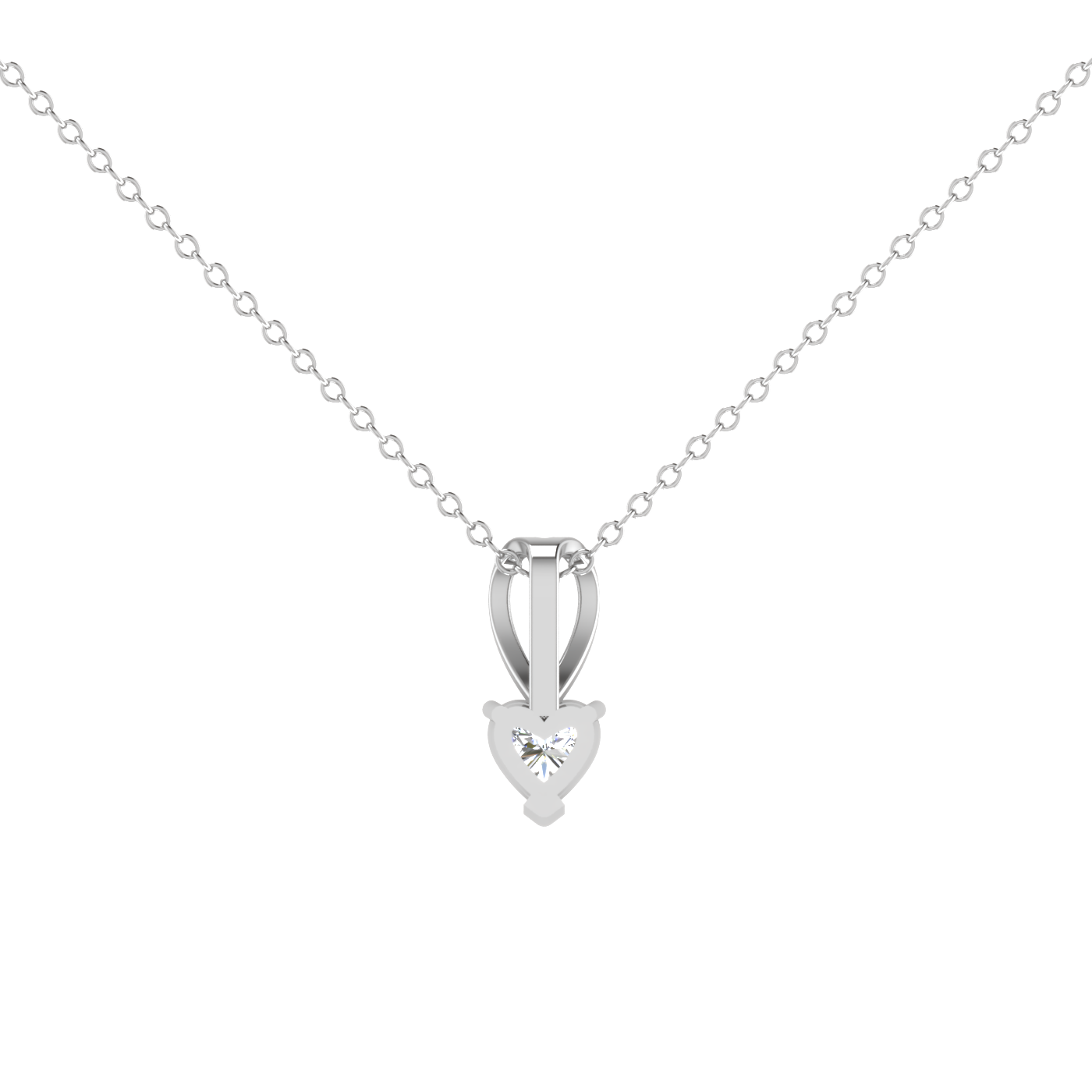 Heart 0.5 Carat Solitaire Pendant Set