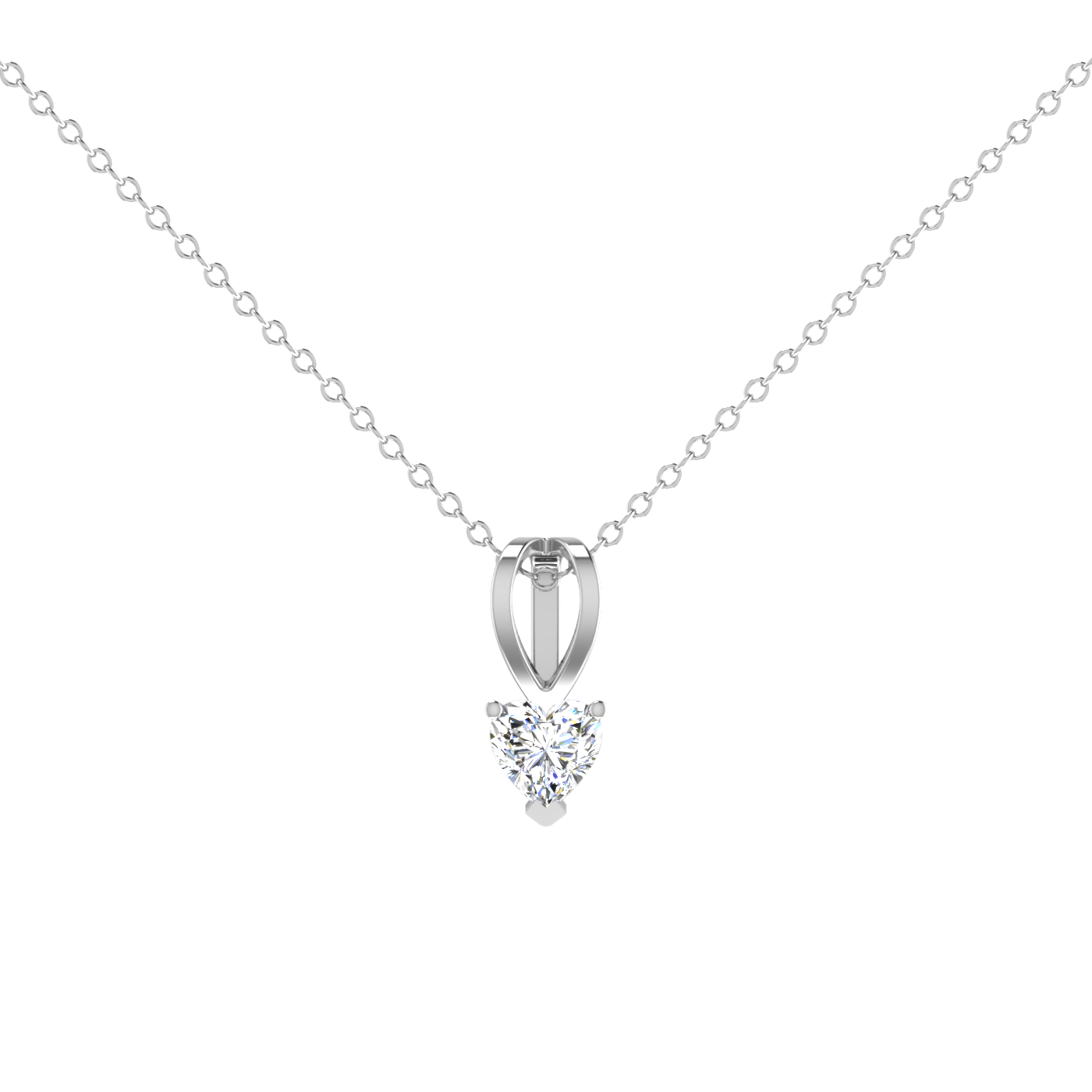 Heart 0.5 Carat Solitaire Pendant Set