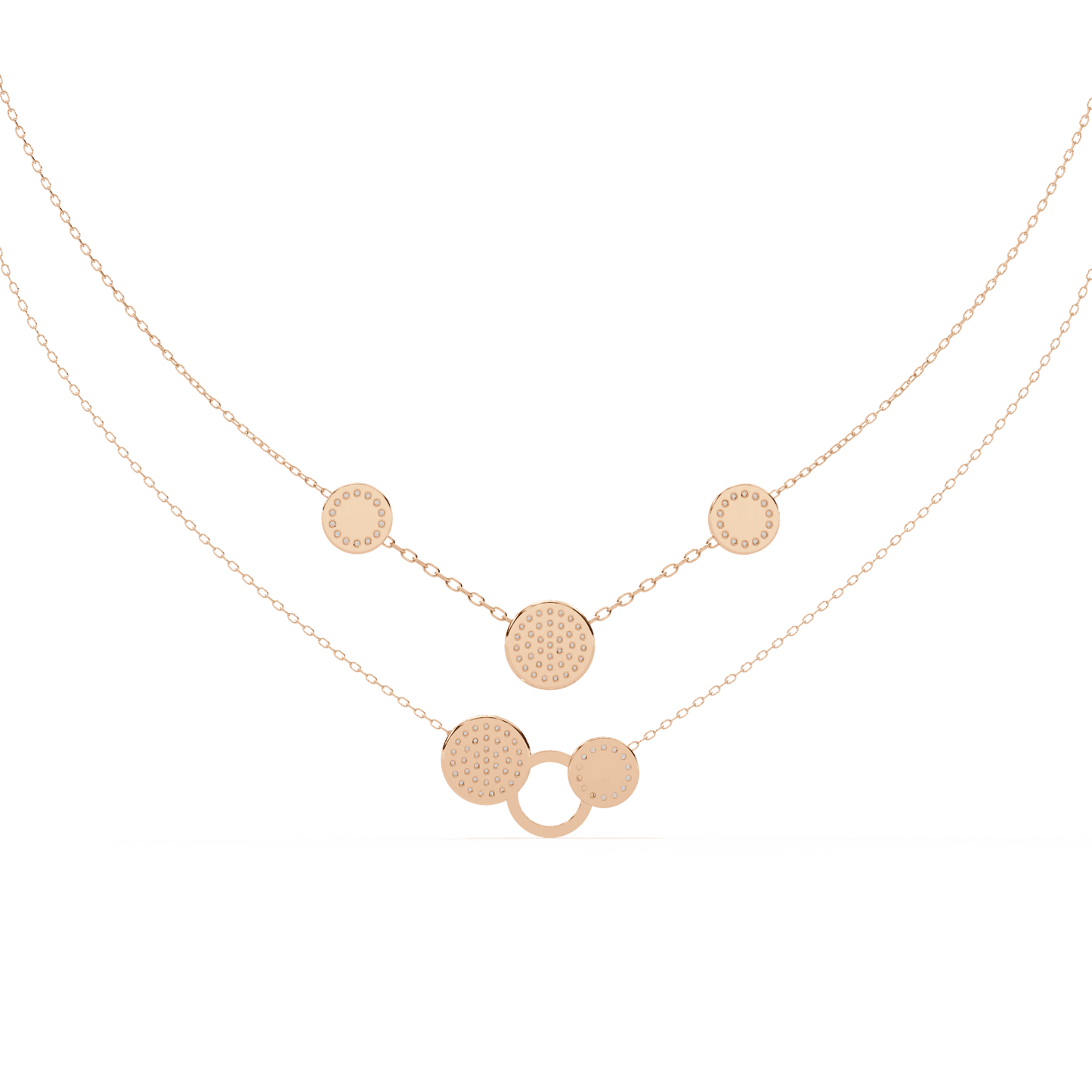Double Layered Diamond Necklace
