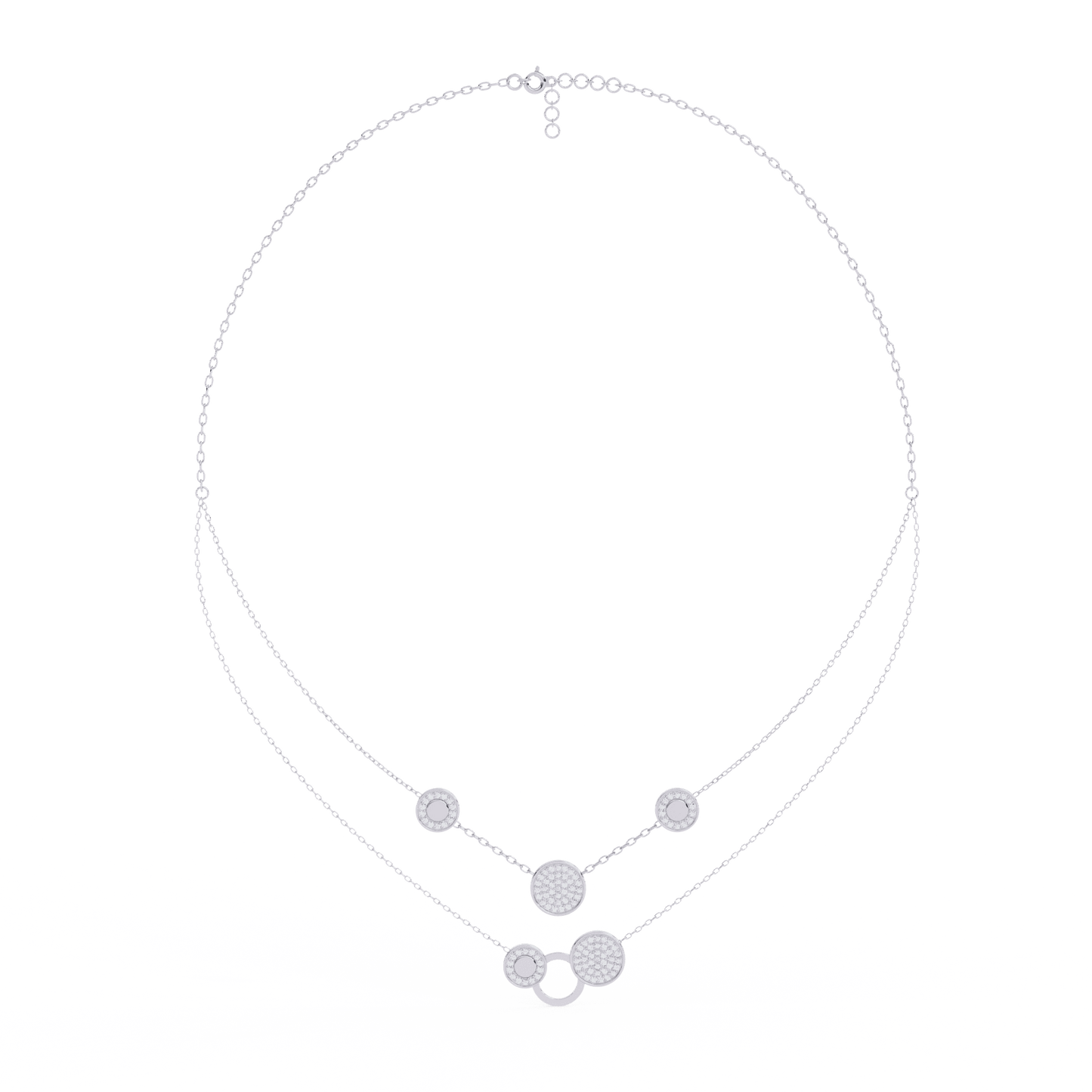 Double Layered Diamond Necklace