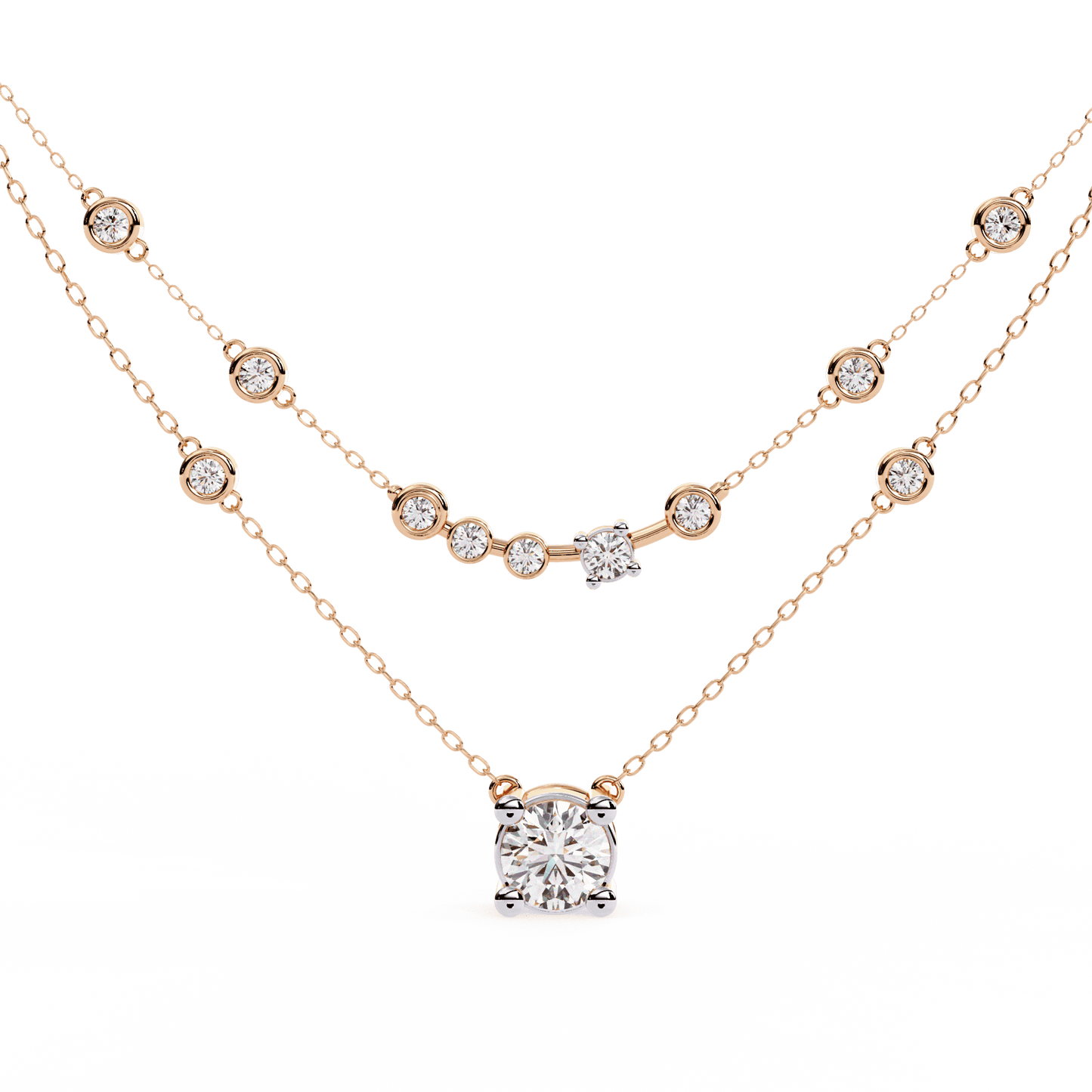 Fashionista Layered Diamond Necklace