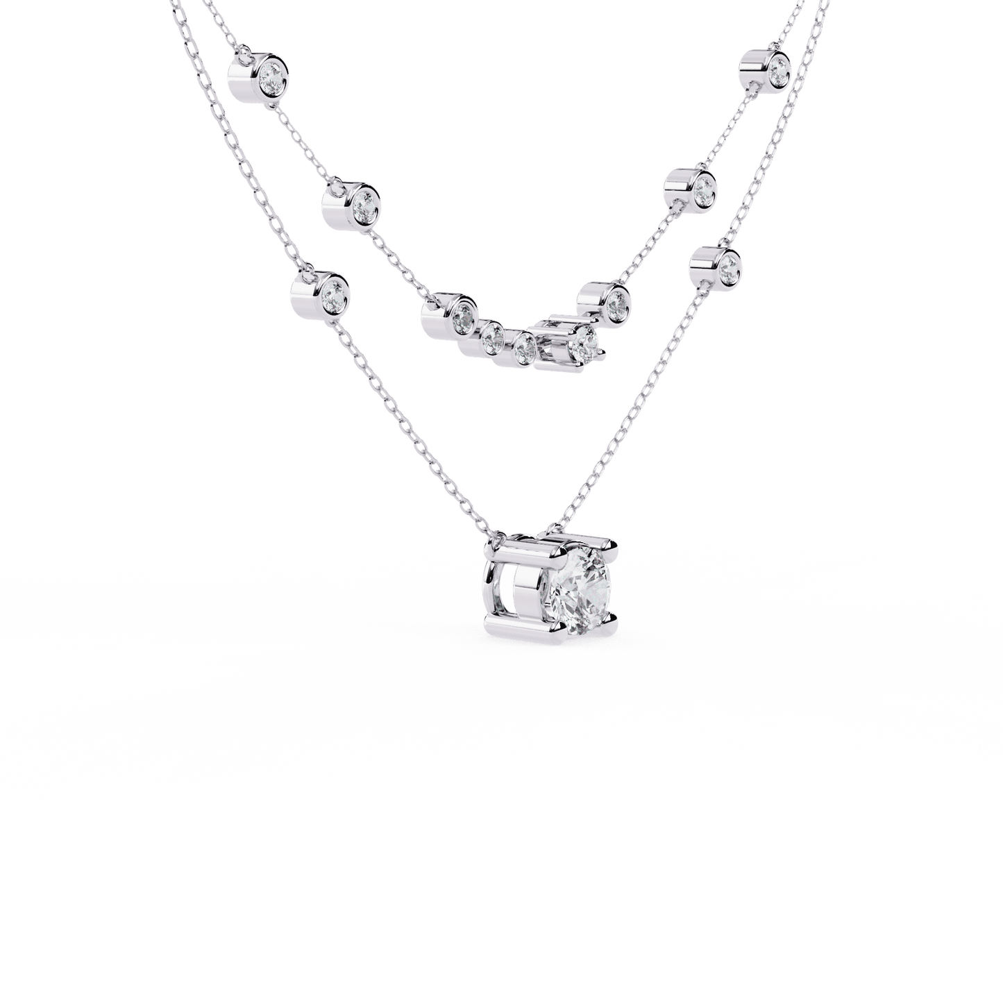 Fashionista Layered Diamond Necklace