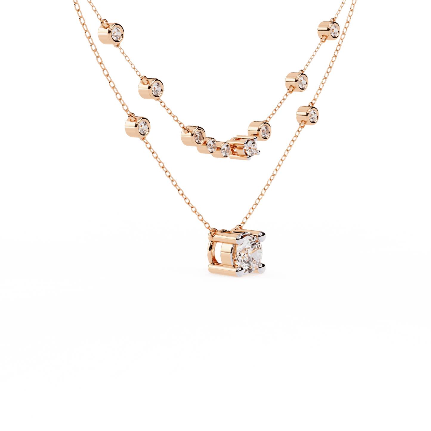 Fashionista Layered Diamond Necklace