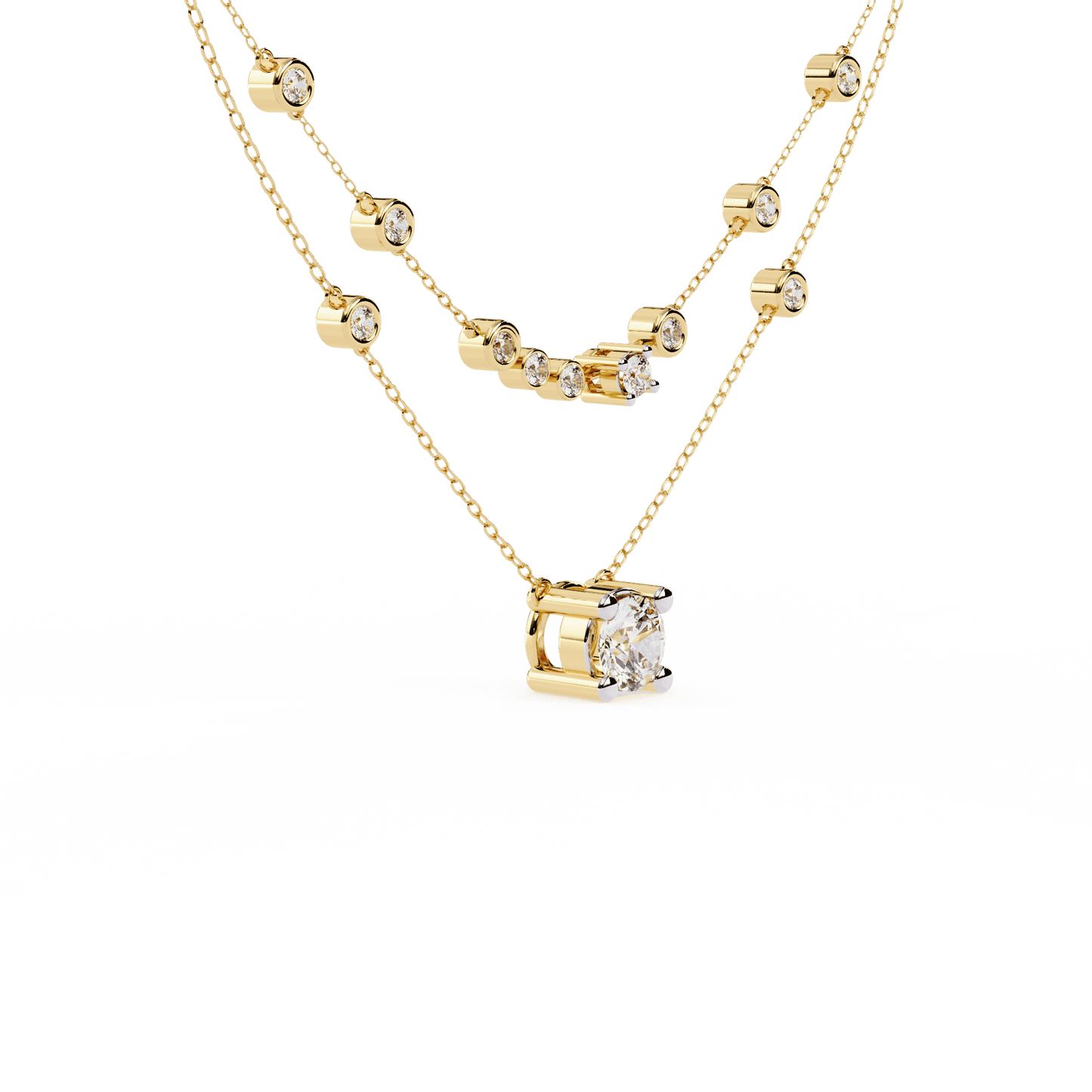 Fashionista Layered Diamond Necklace