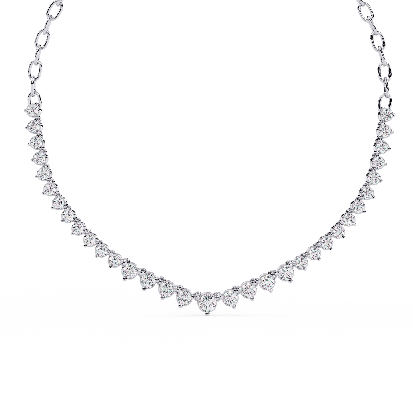 Classic Tennis Diamond Necklace