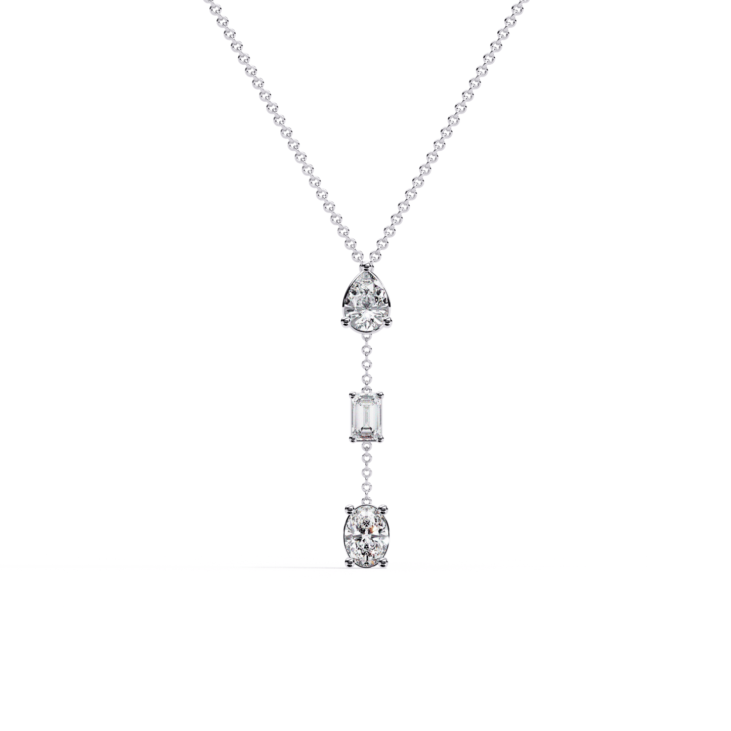 Three Shapes Diamond Necklace