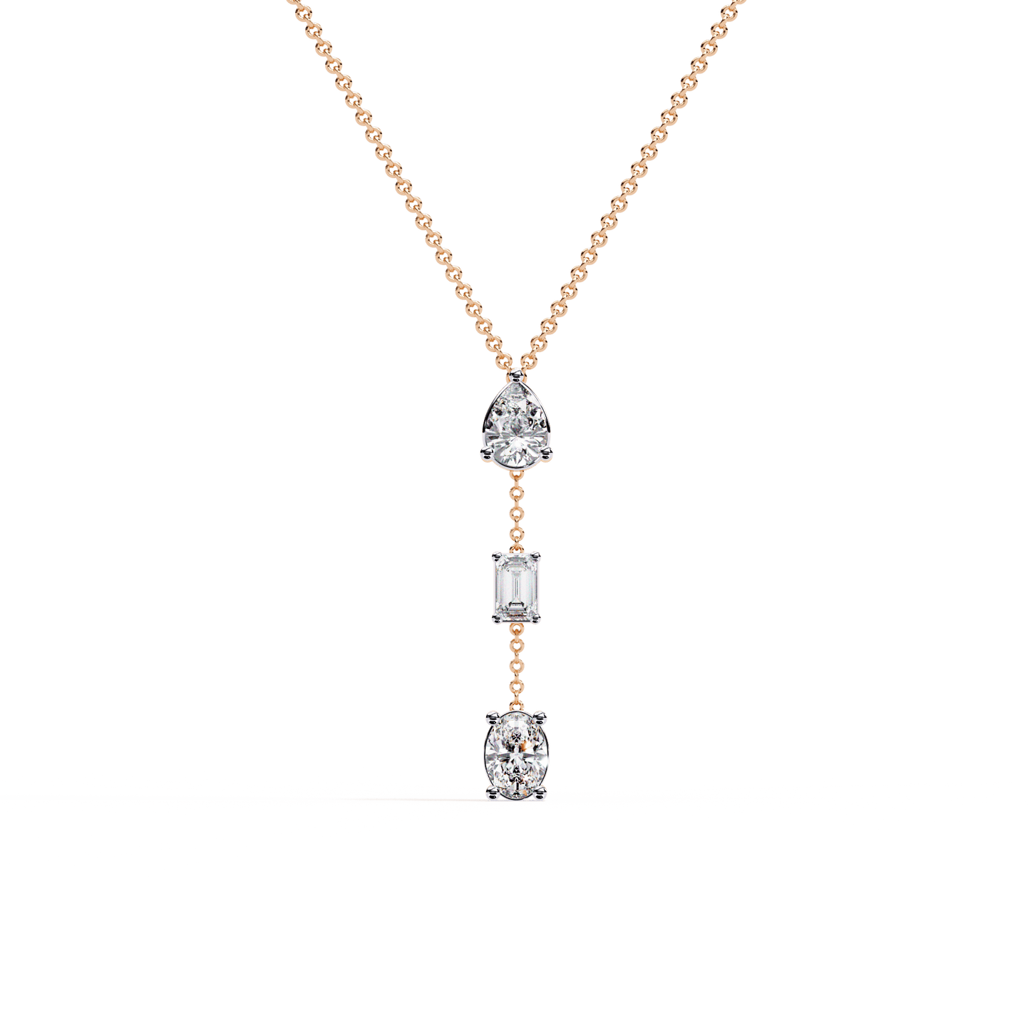 Three Shapes Diamond Necklace