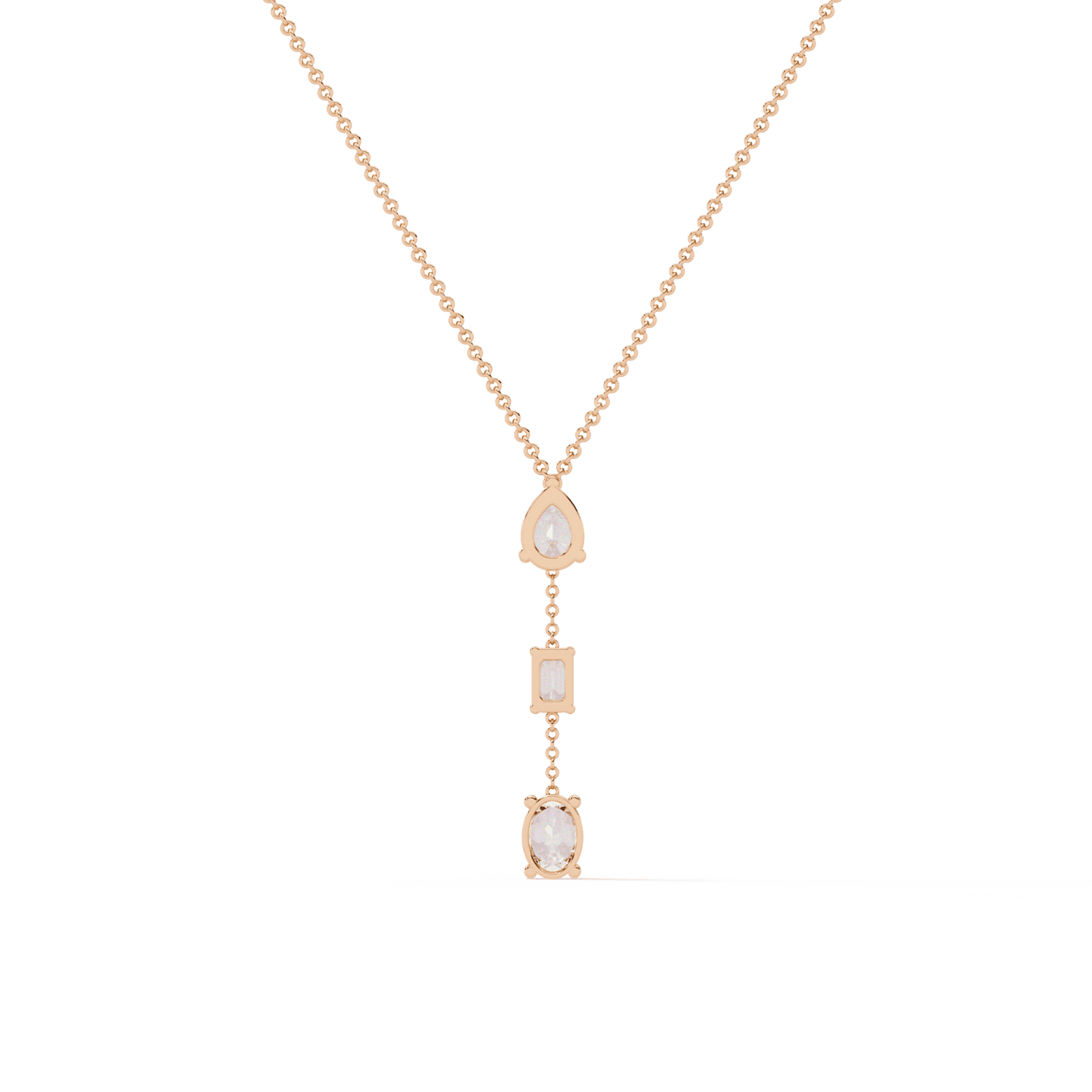 Three Shapes Diamond Necklace